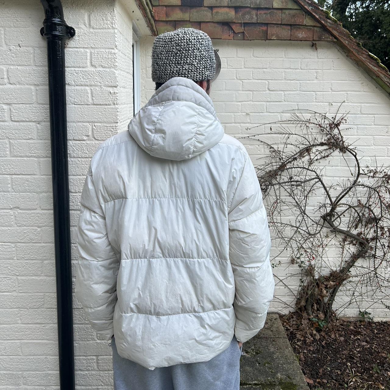 White Stone Island Puffer Jacket Crinkle reps Depop