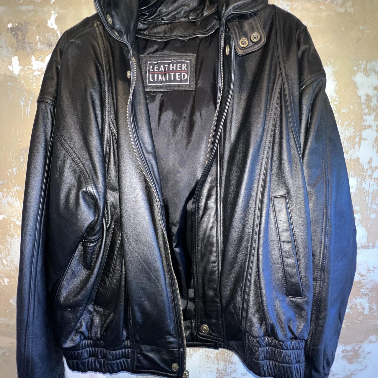 THE LIMITED Men's Leather Jacket - Black - L – Le… - image 1