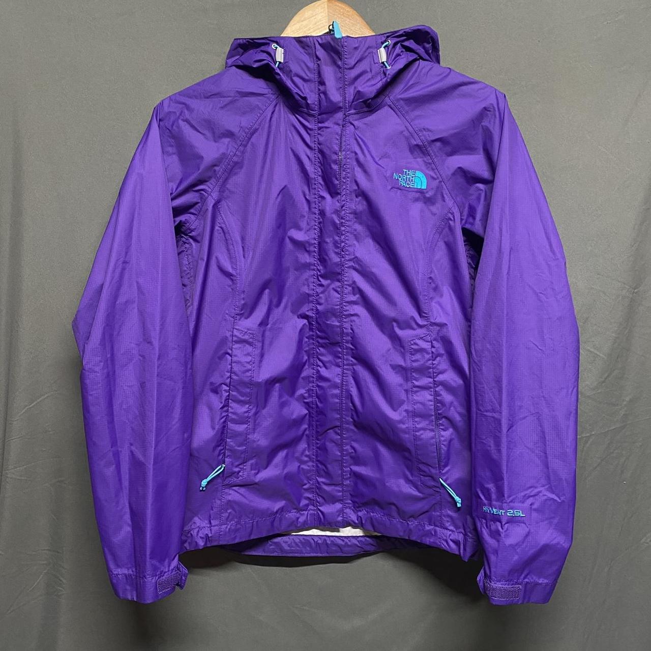 The North Face Hyvent 2.5 Blue Rain Jacket Size - Depop