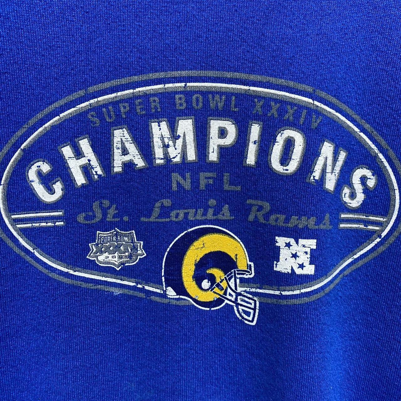 Y2K St. Louis Rams Super Bowl XXXIV Champs 2000 t-shirt Large