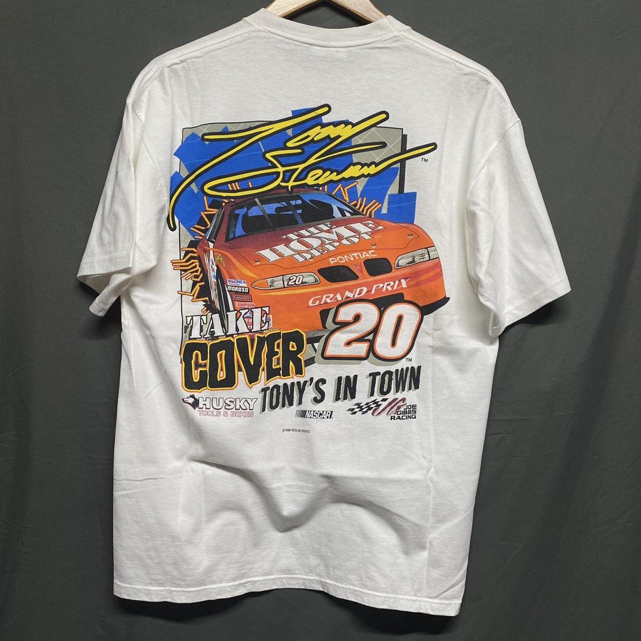 NASCAR Men's White and Orange T-shirt | Depop