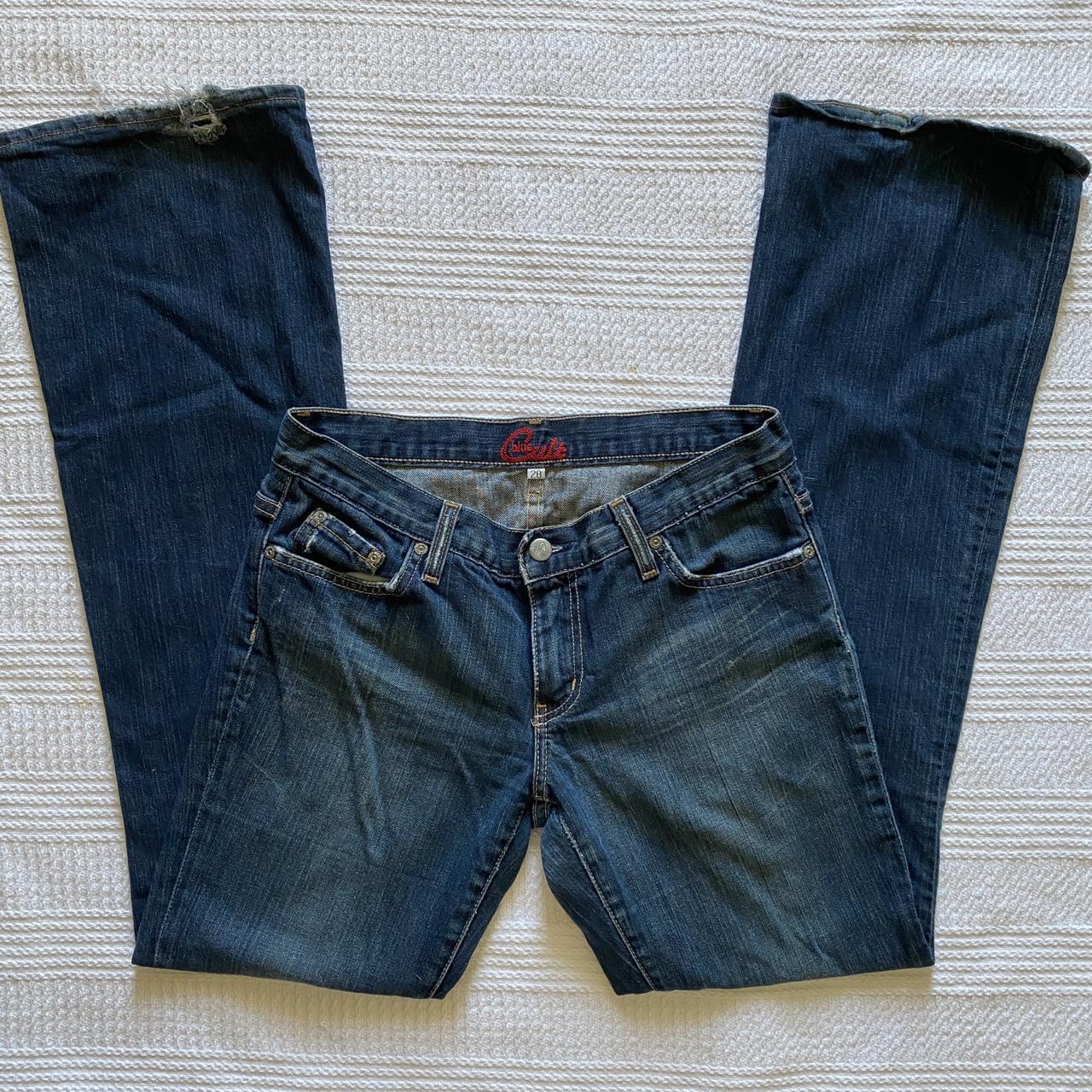 Low rise flare dark wash jeans by Blue Cult.... - Depop