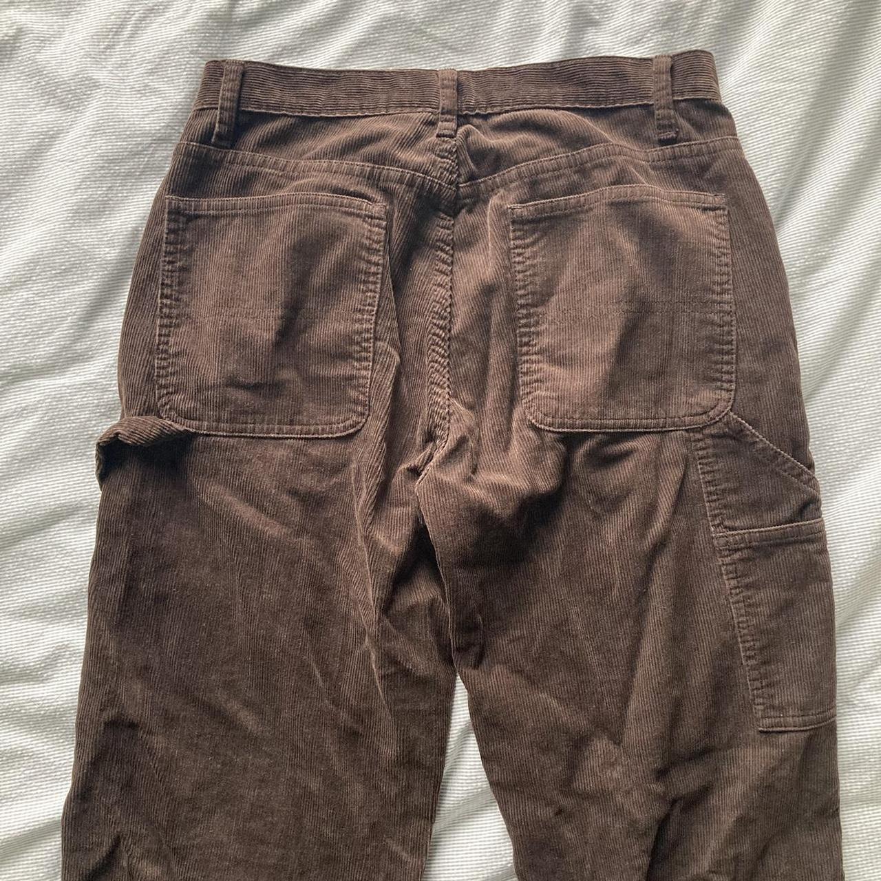 Brown corduroy trousers Carpenter pants... - Depop