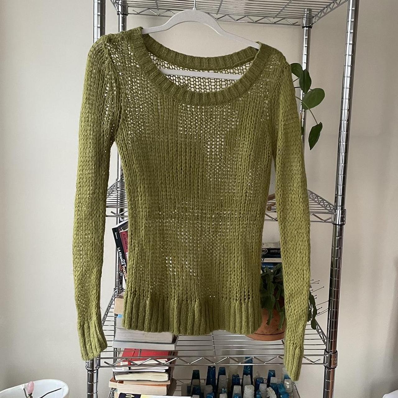 Repop Green Knit Pullover Sweater Super Cute Just Depop