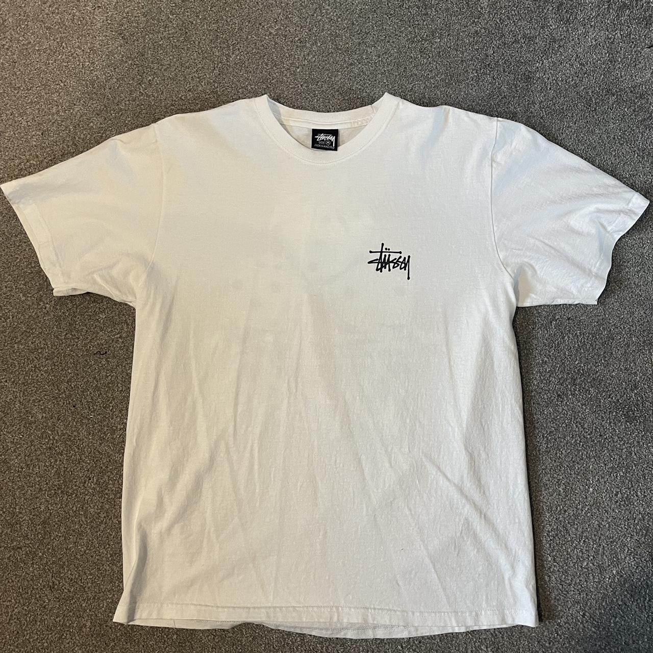 Stussy Ice Cube Dice Melted T-shirt White Size:... - Depop