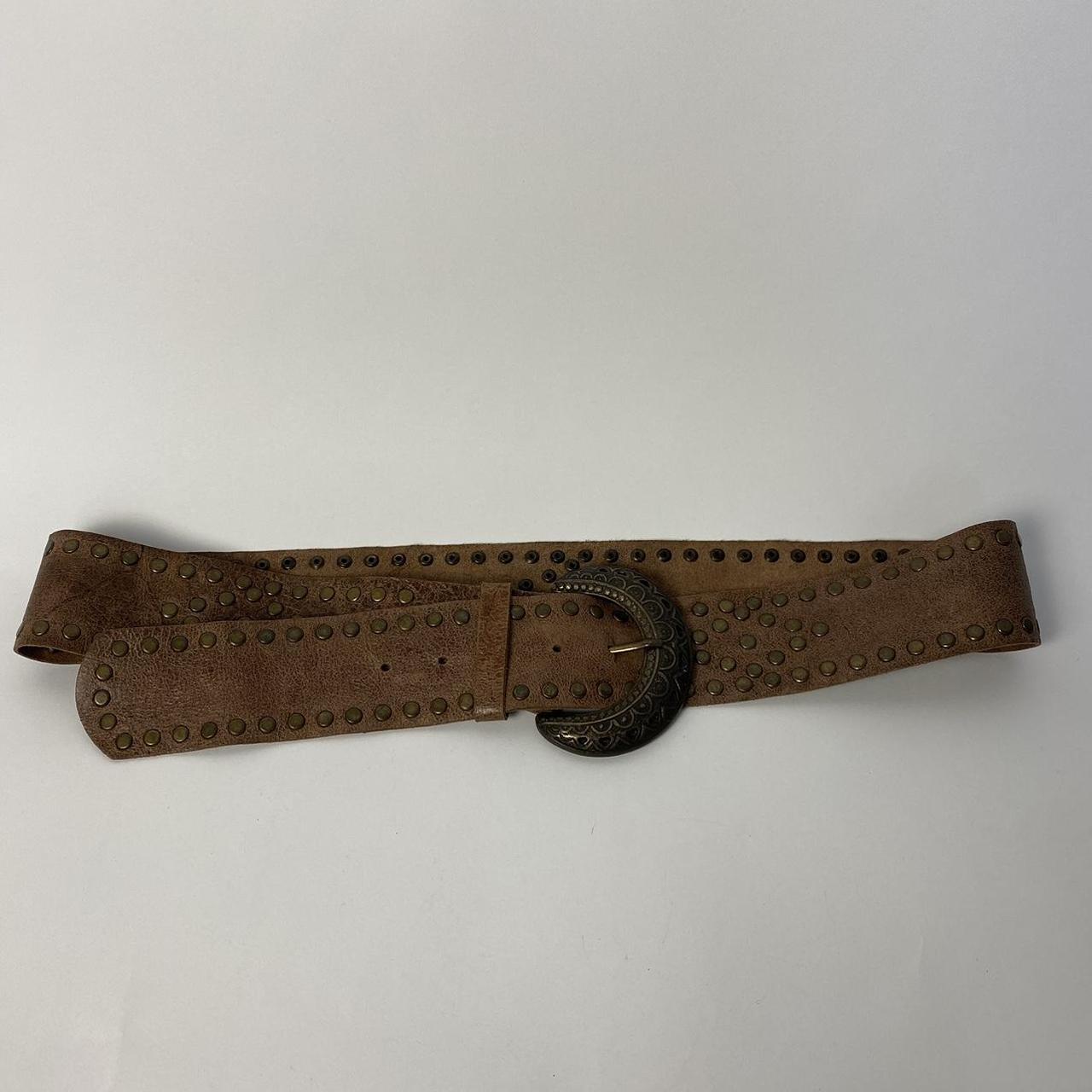 Vintage brown leather belt. Perfect condition.... - Depop