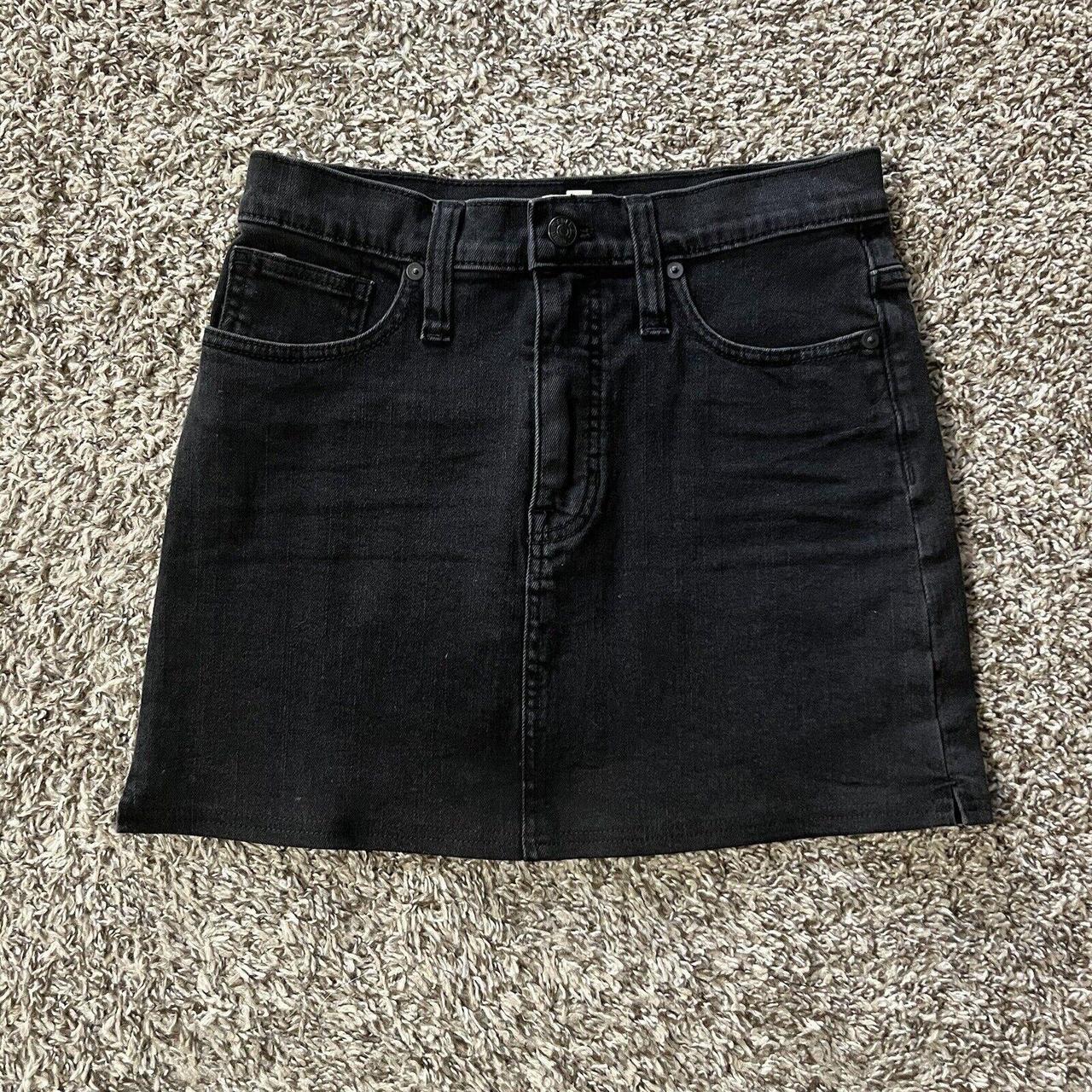 Madewell Black Denim Skirt Size 25. Please see all. Depop