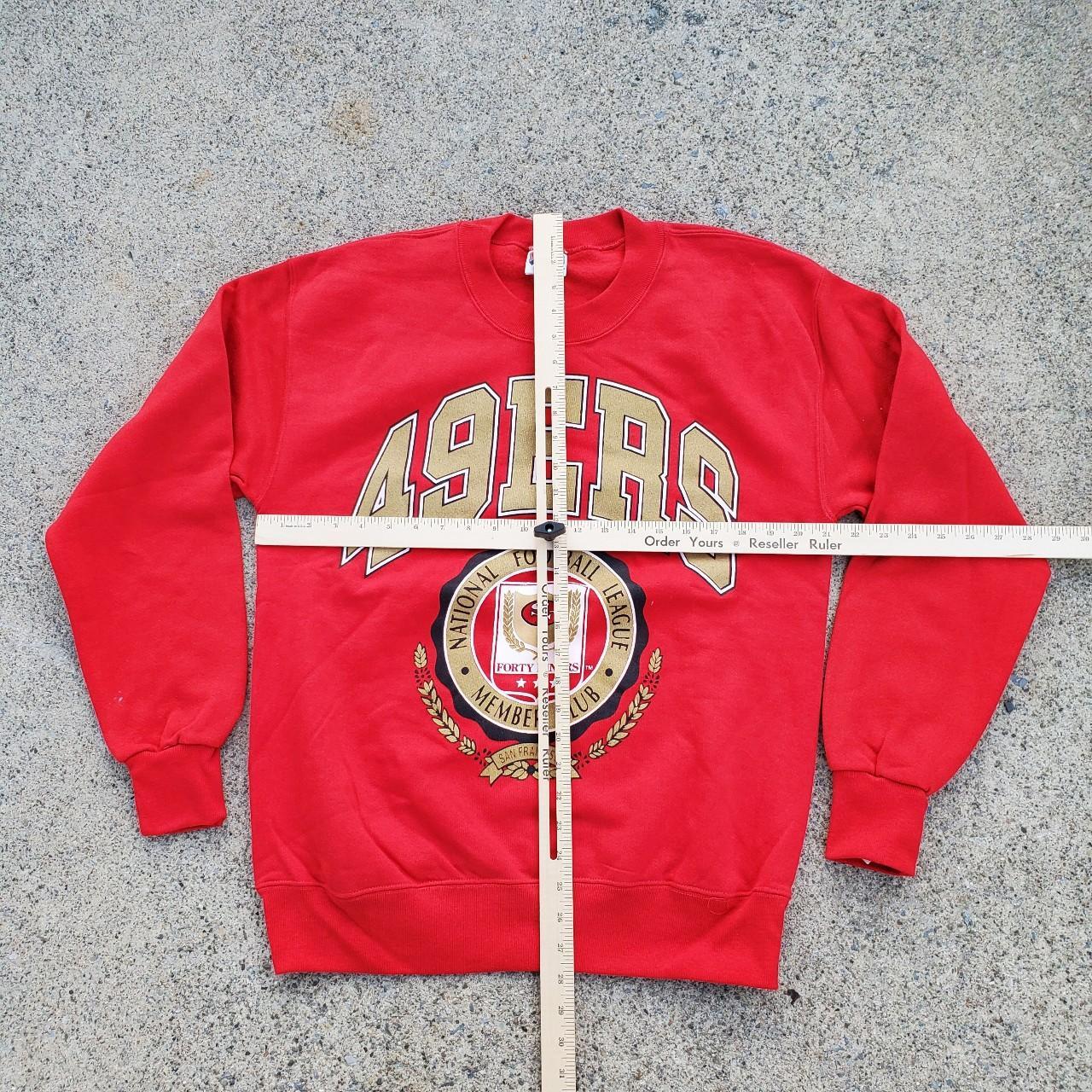 san Francisco 49ers rhinestone heel sweatshirt size 2xl - Depop