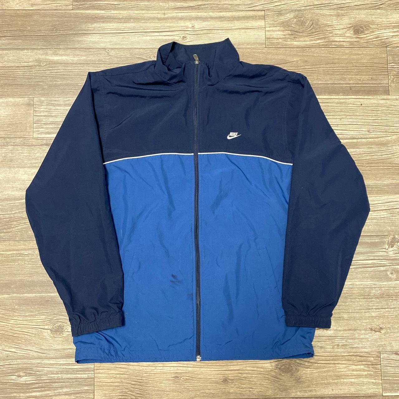 Nike Men's Blue and Black Jacket | Depop