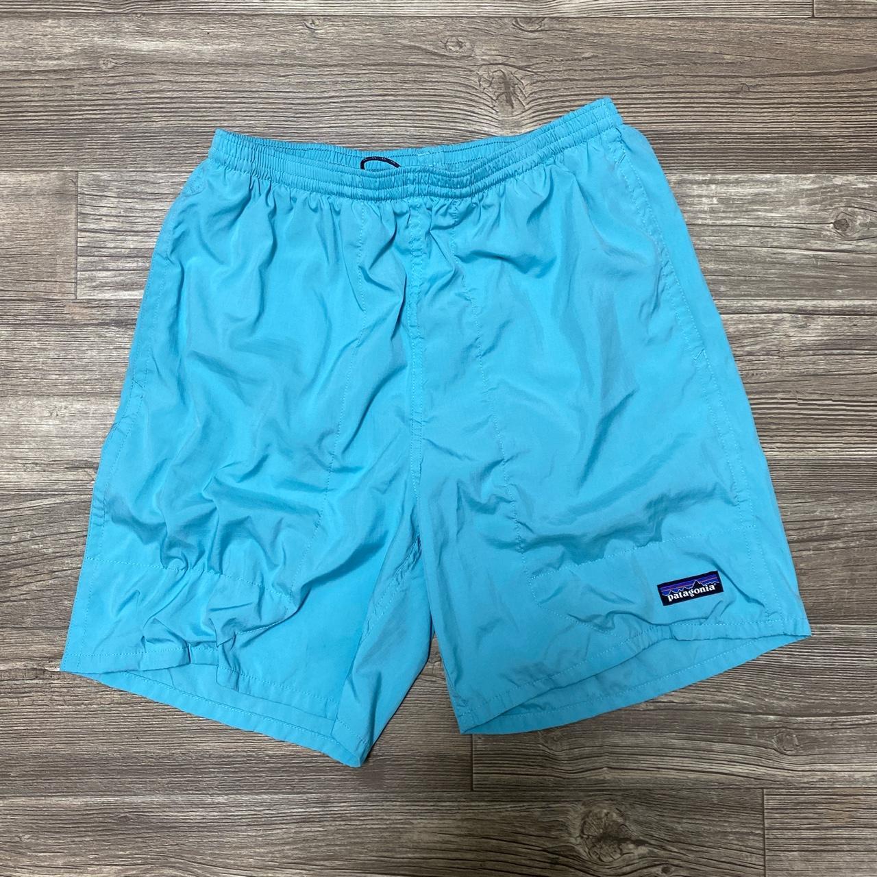 Patagonia Baby Blue Shorts Condition: gently worn... - Depop