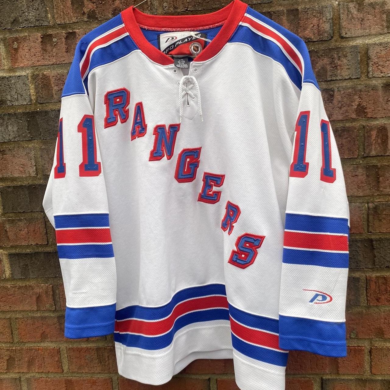 Vintage 90’s ProPlayer NHL New York Rangers Diagonal... - Depop