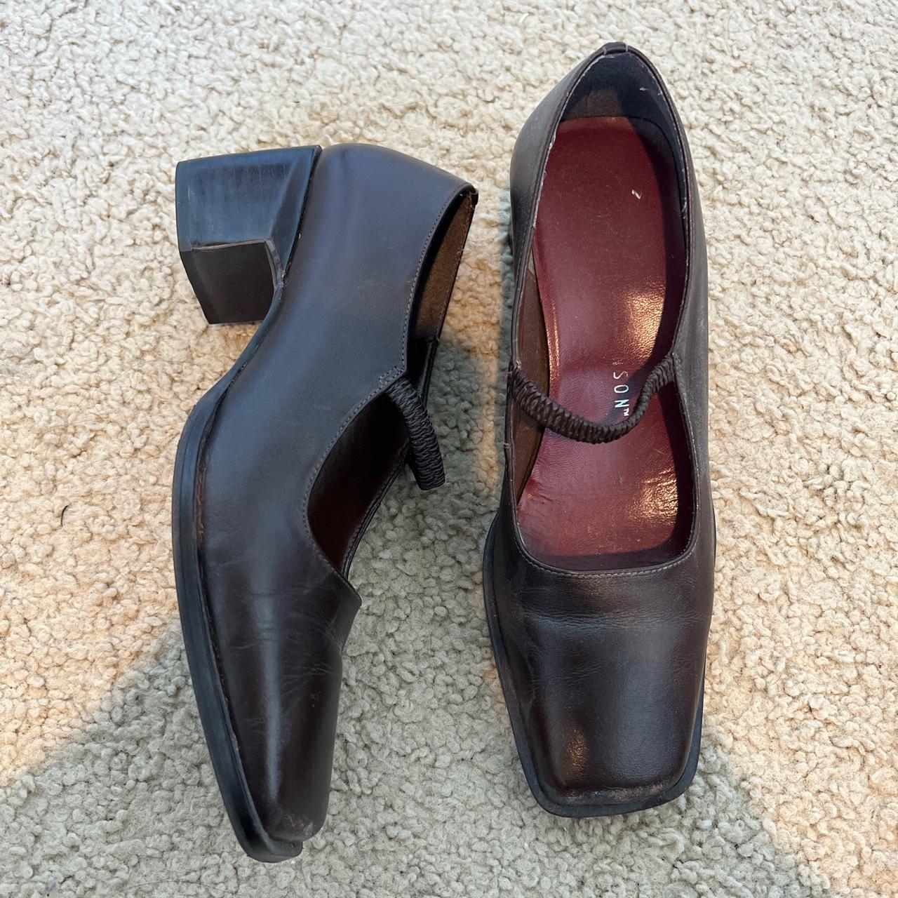 Vintage dark brown leather Mary janes -made in... - Depop