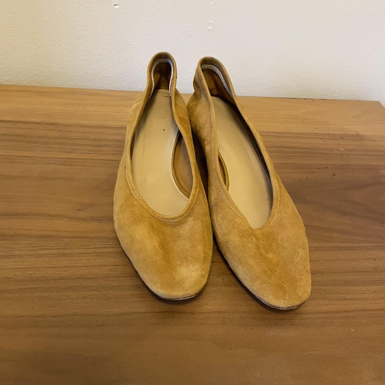 Maryam Nassir Zadeh block heel suede ballet shoe-... - Depop