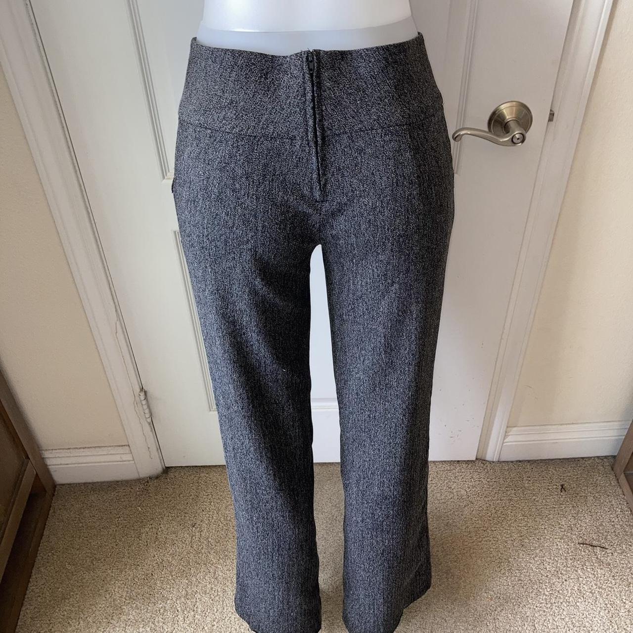 Vintage 90s y2k grey pants. Flared leg. Made in the... - Depop