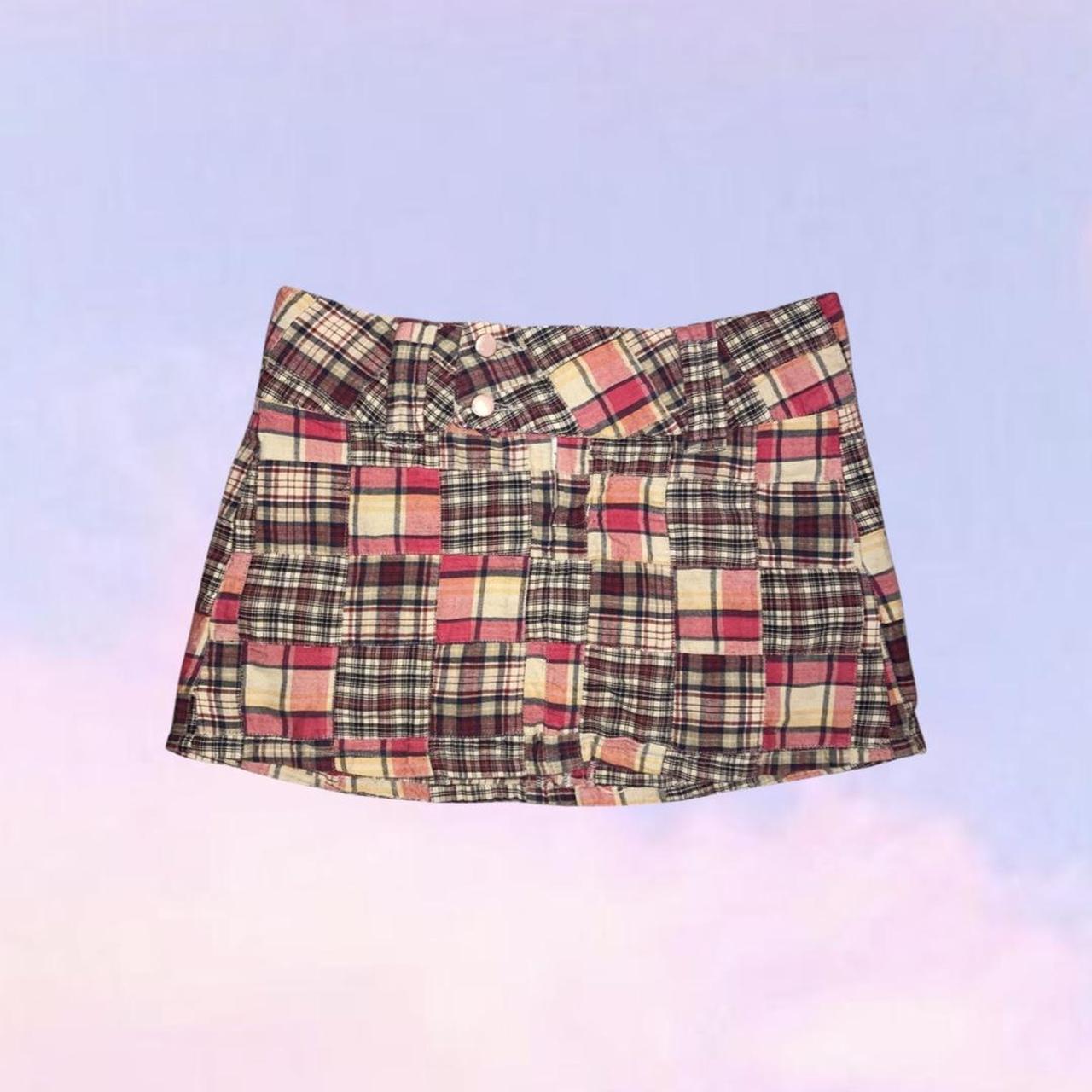 Pink plaid skirt outlet era