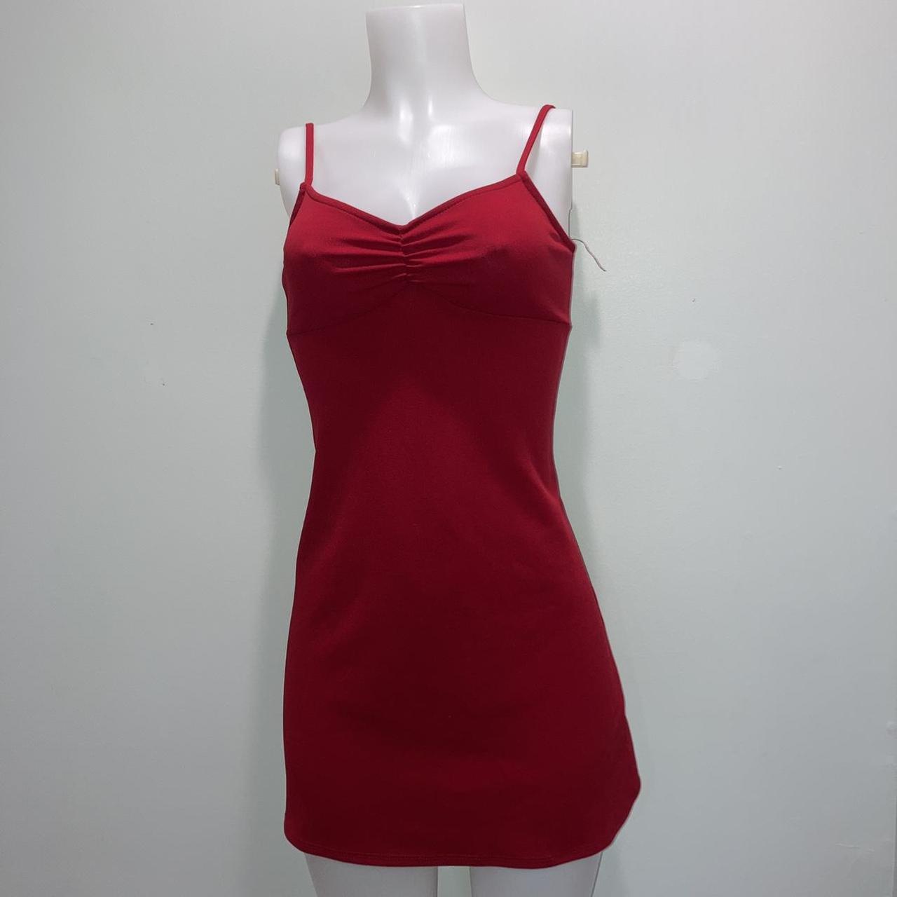 Vintage 90s y2k cherry red mini dress. Made in the... - Depop