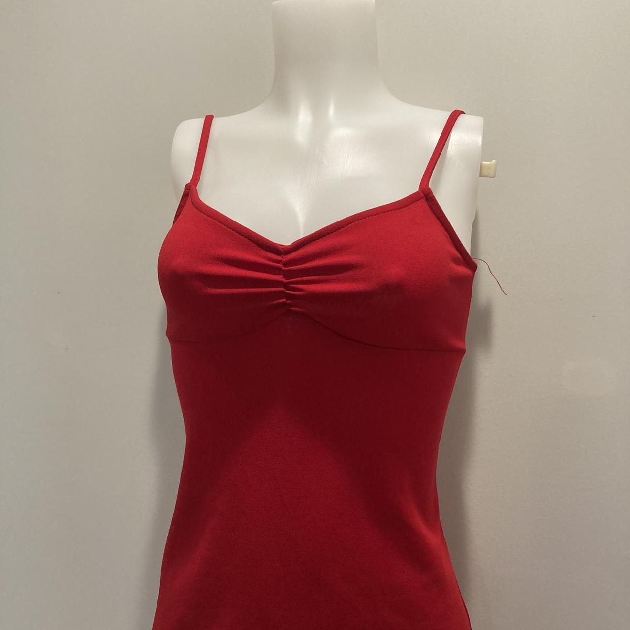 Vintage 90s y2k cherry red mini dress. Made in the... - Depop