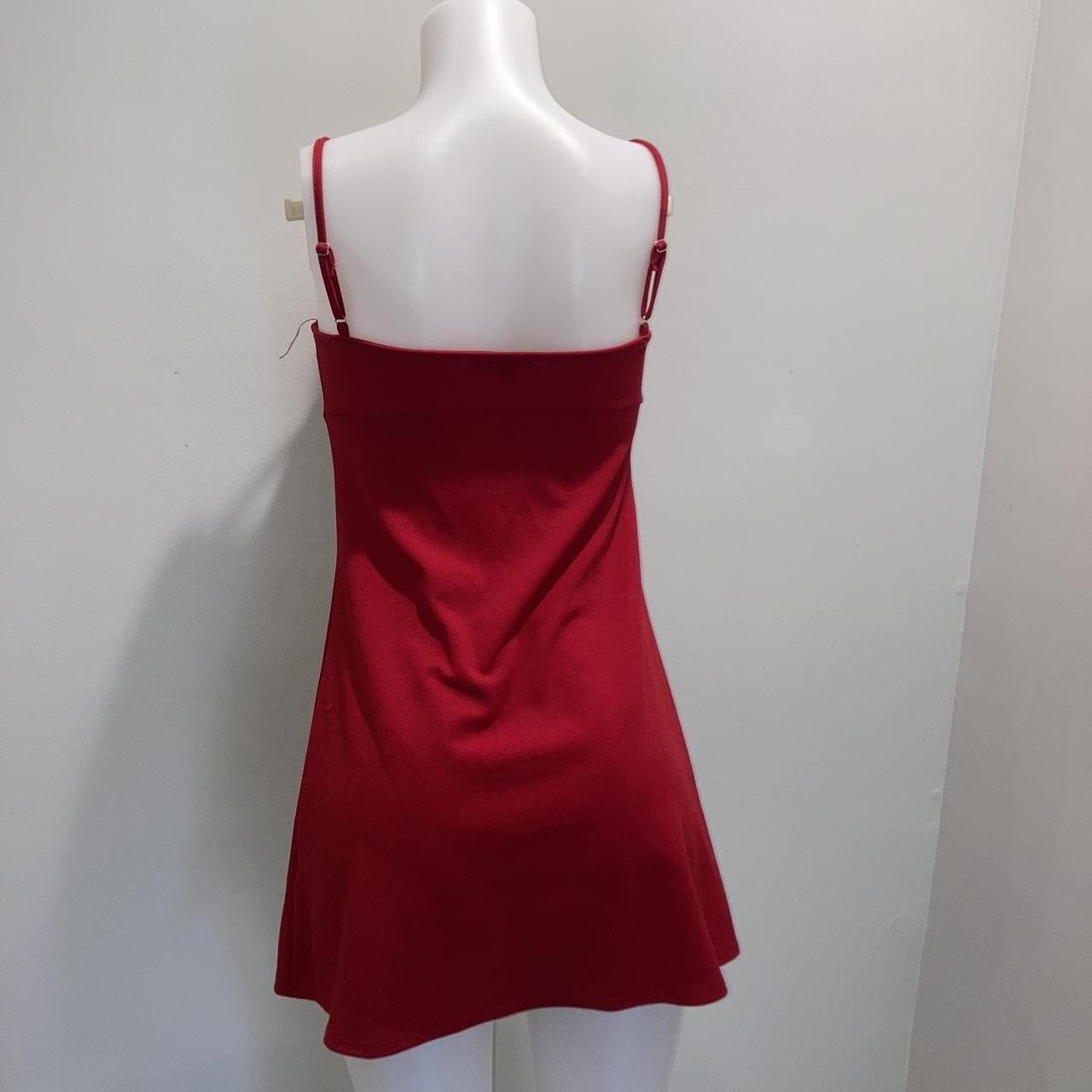 Vintage 90s y2k cherry red mini dress. Made in the... - Depop