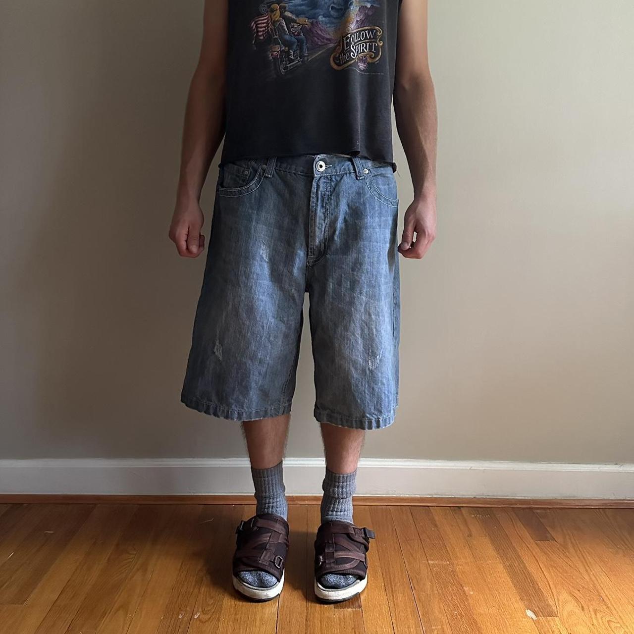Y2k Baggy Skater Jean Shorts Helix brand Model is... Depop