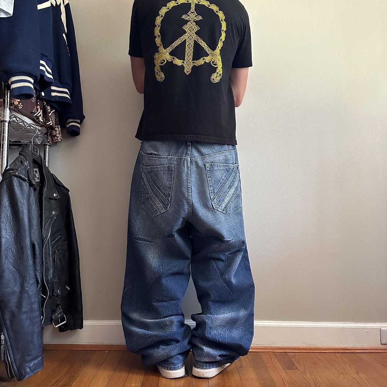 Y2k Super Baggy Wide Leg Fit Akademiks Jeans has a... - Depop