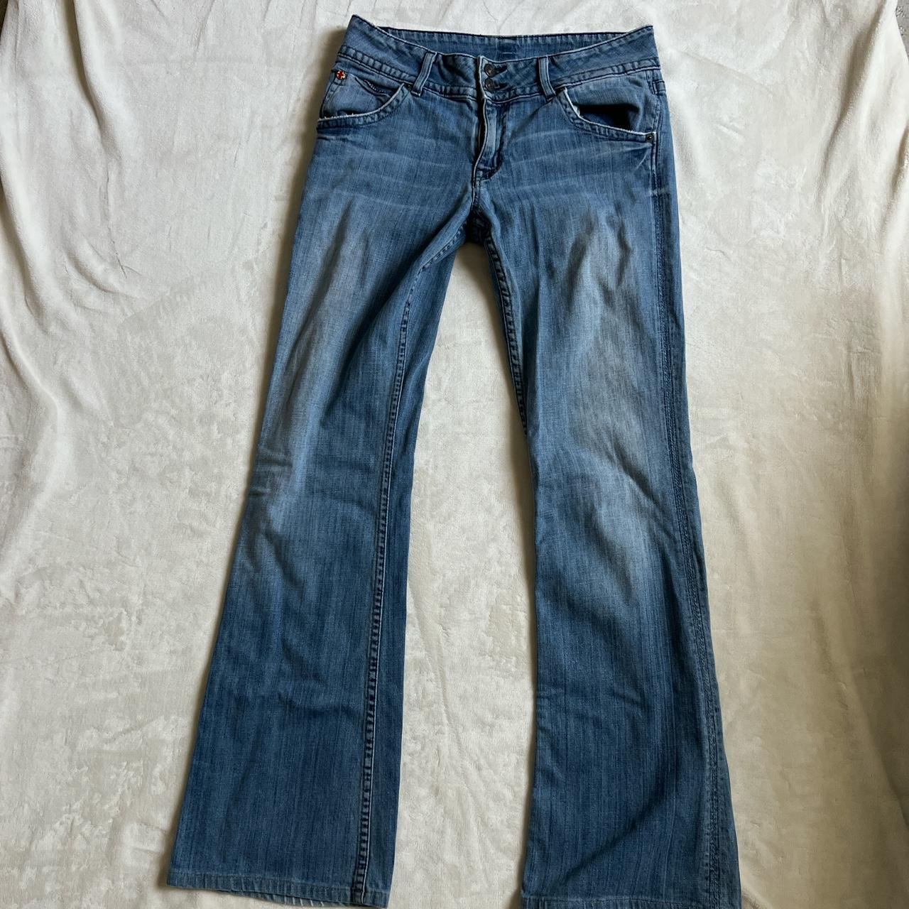 -Hudson low rise jeans size 30 -one of the hems has... - Depop