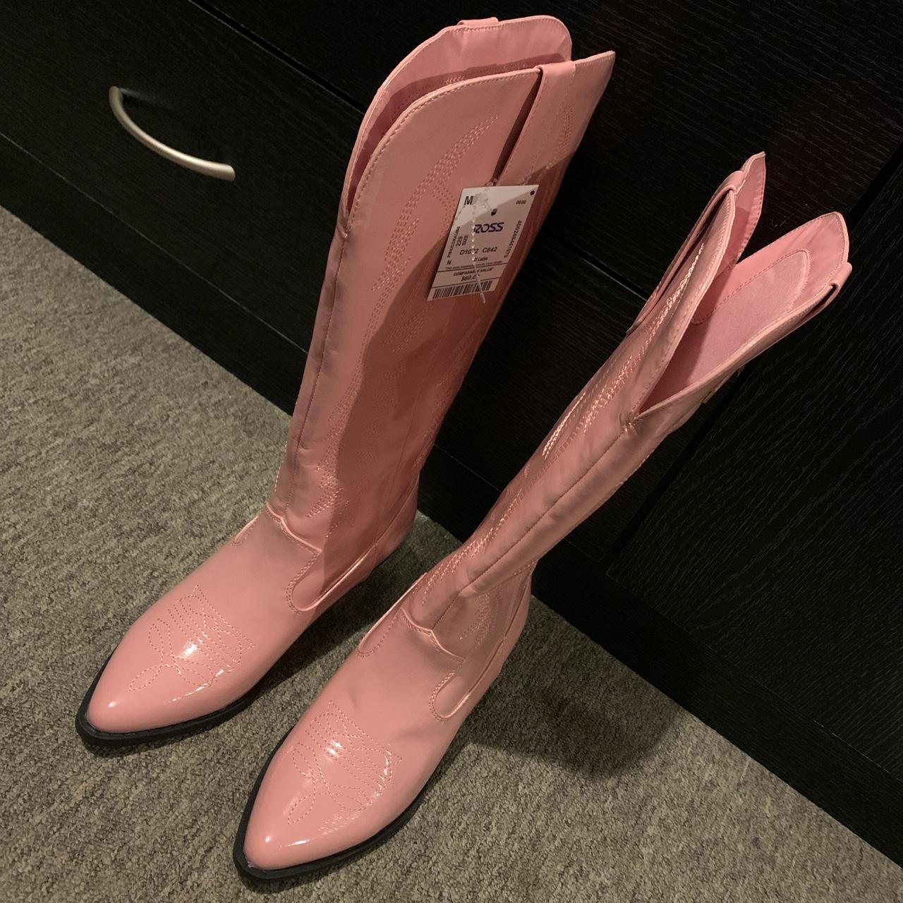 dusty pink boots