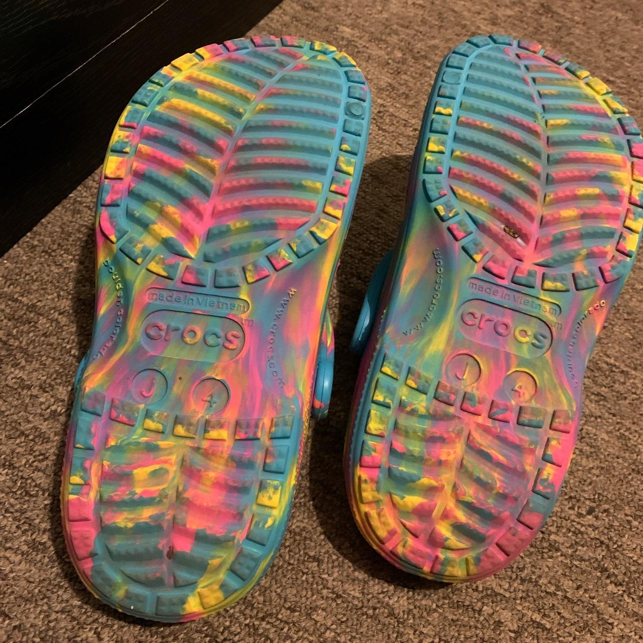 Holographic crocs best sale