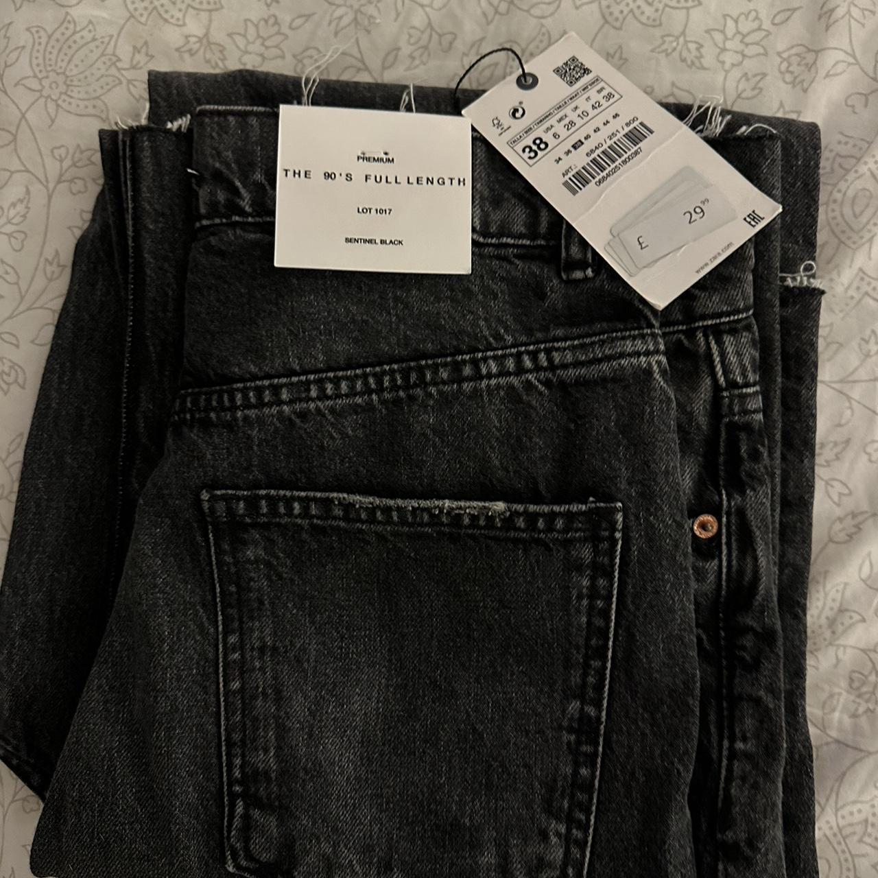 ZARA JEANS. THE 90s full length sentinel black. Size... Depop