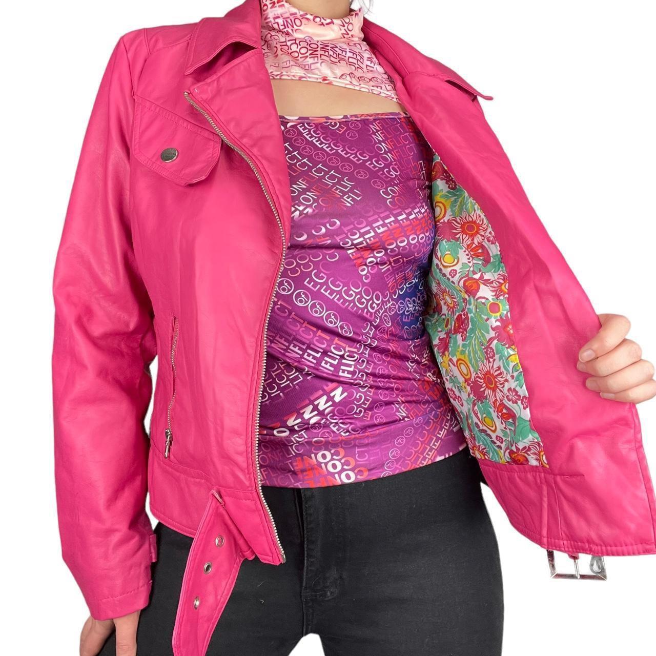 Dollhouse Women's Pink and Silver Jacket Depop