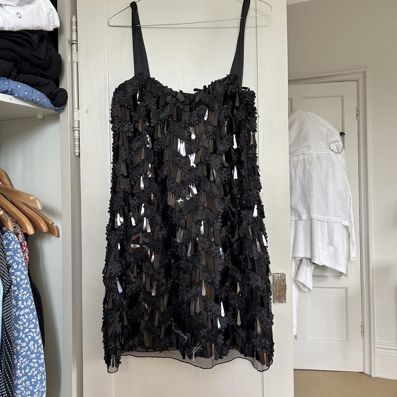 Zara black strappy sequin dress Depop