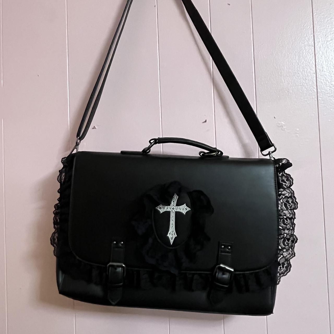 Dolls Kill Women's Black And White Bag | Depop