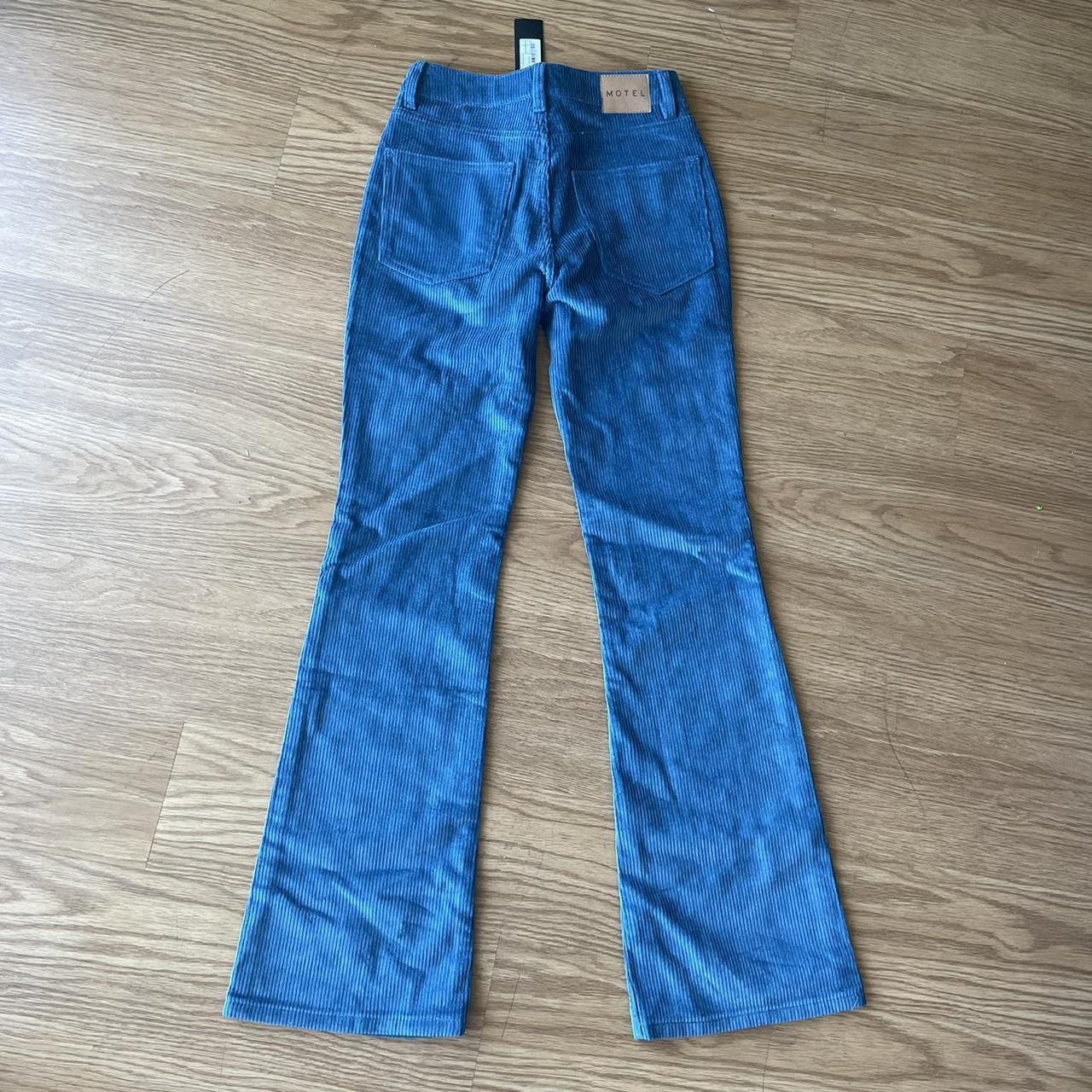 Motel Rocks BOOTLEG JEANS IN CORD BLUE New with tags... Depop