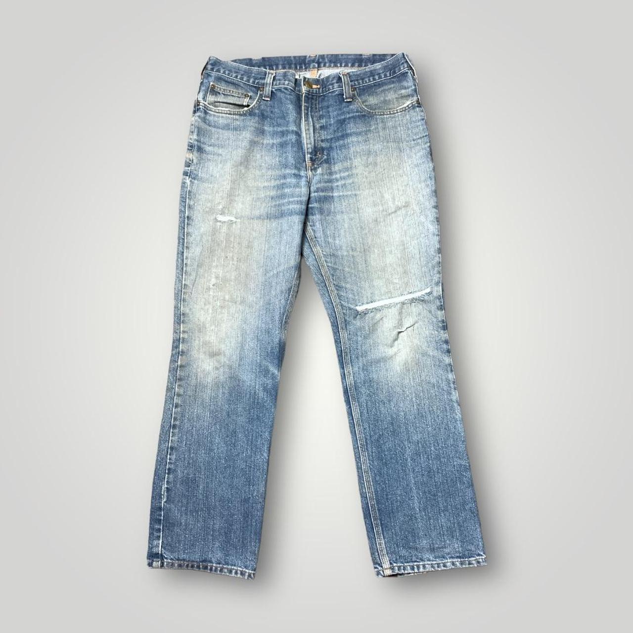 Carhartt Men's Blue Jeans Depop