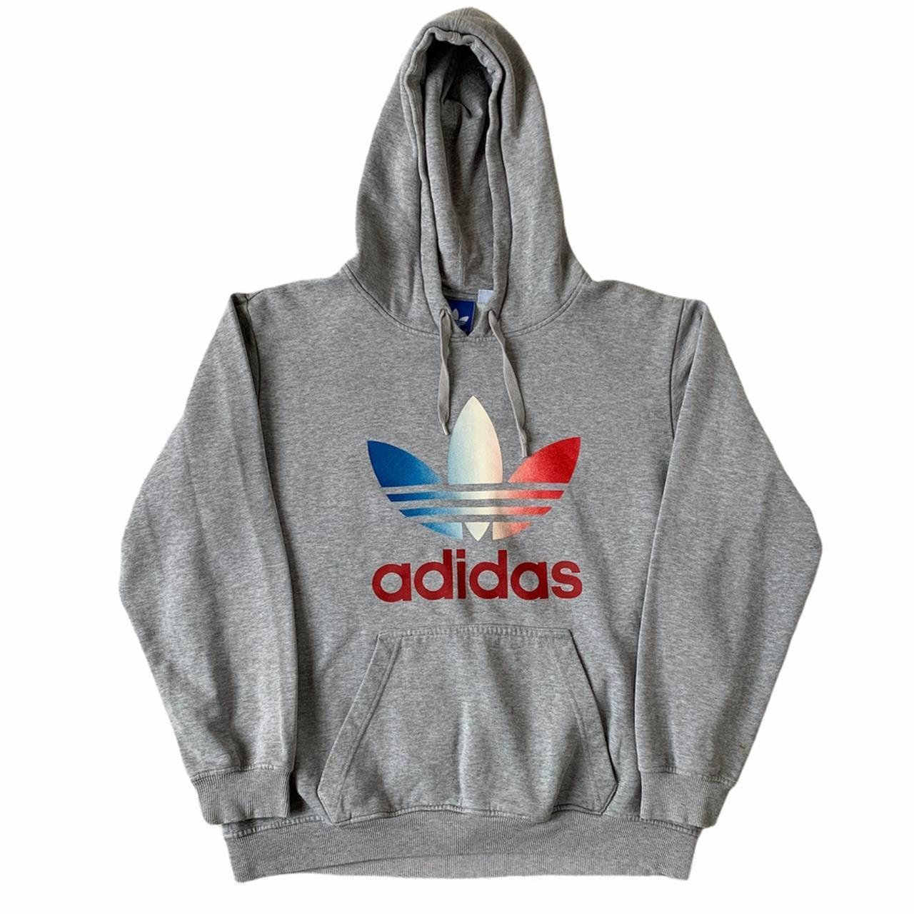 Adidas Men's Grey Hoodie | Depop