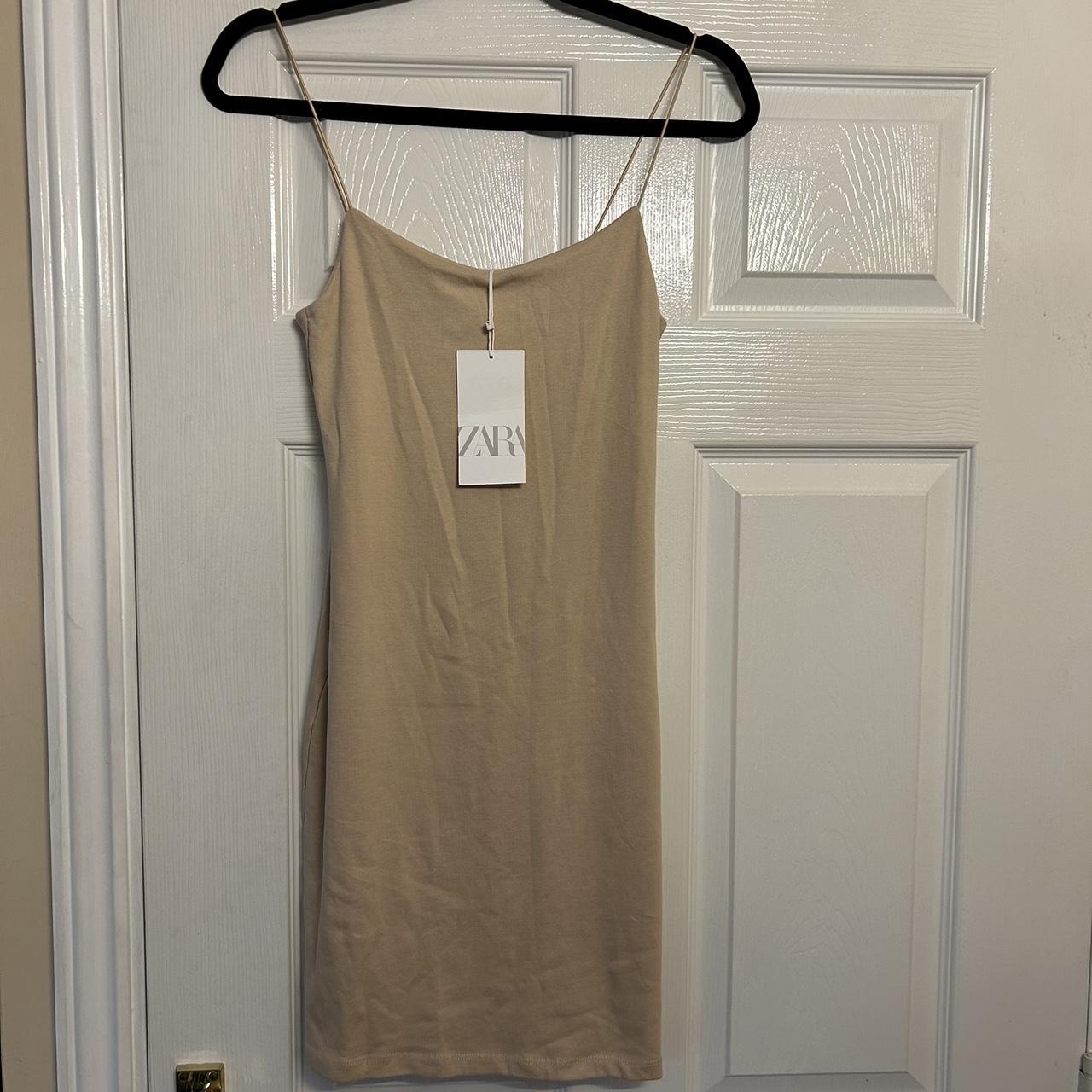 Zara nude dress / size L / brand new with tags /... - Depop