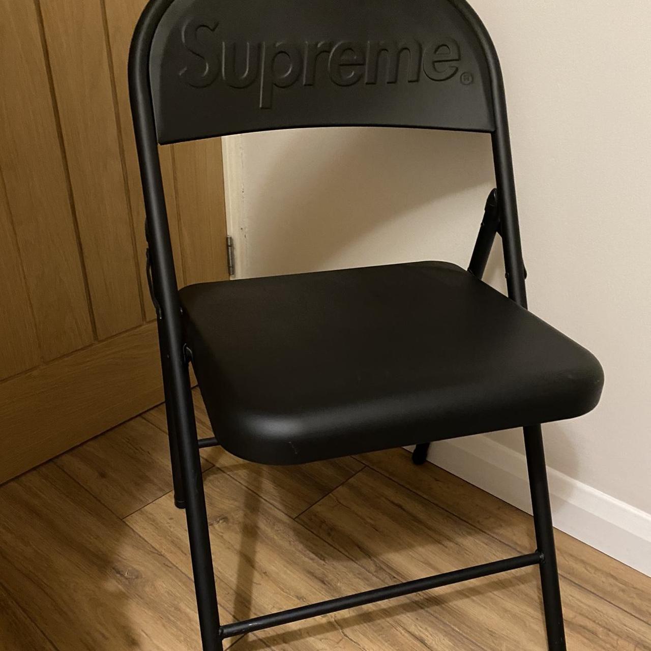 Supreme fold up chair Black colour way Great supreme... - Depop