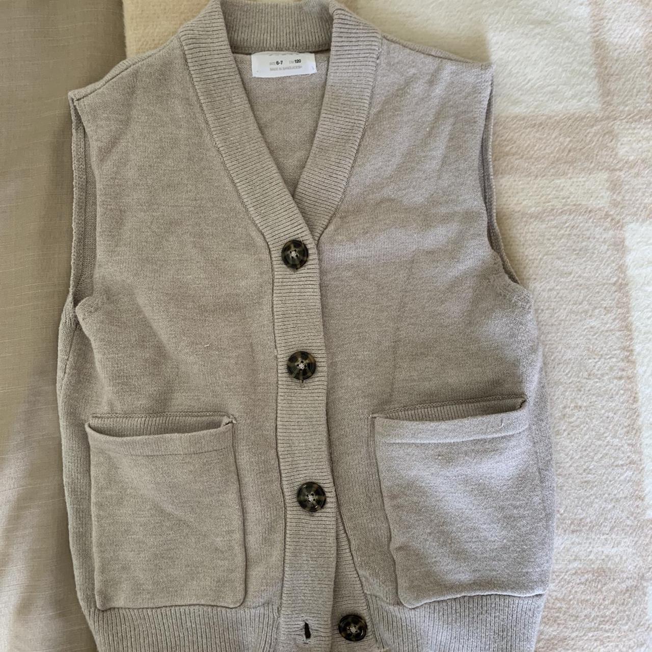 ZARA grey / beige waistcoat / vest. Bought a kids so... Depop