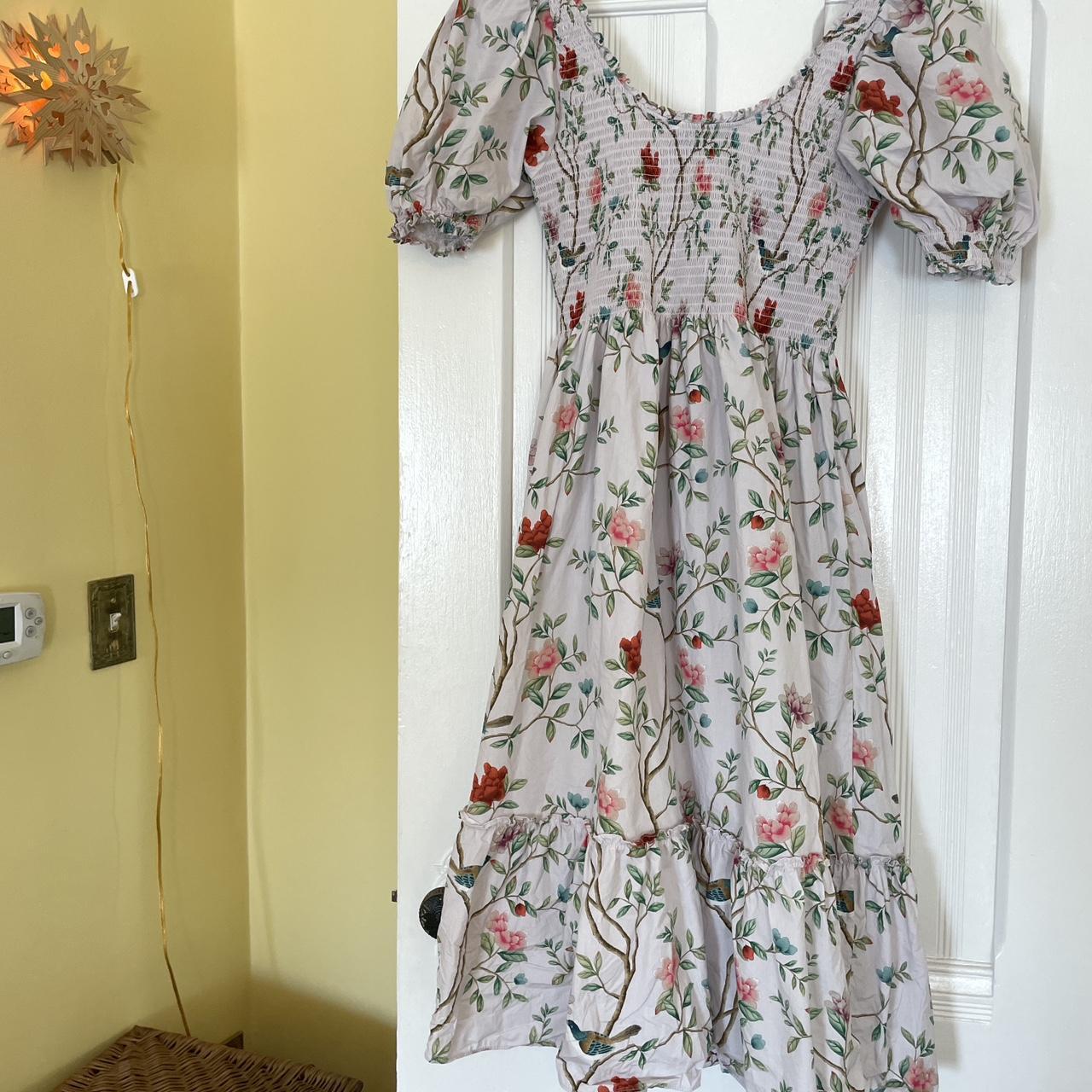 Hill house home pink floral Louisa dress from Diane... - Depop