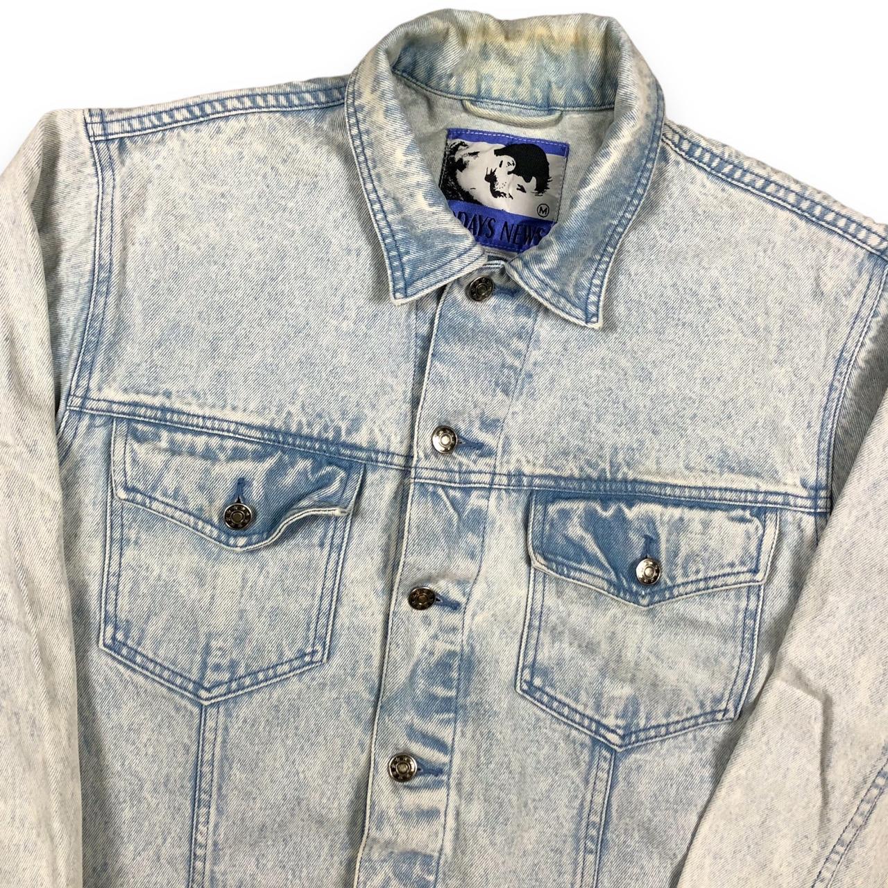 American Vintage Men's White and Blue Jacket | Depop