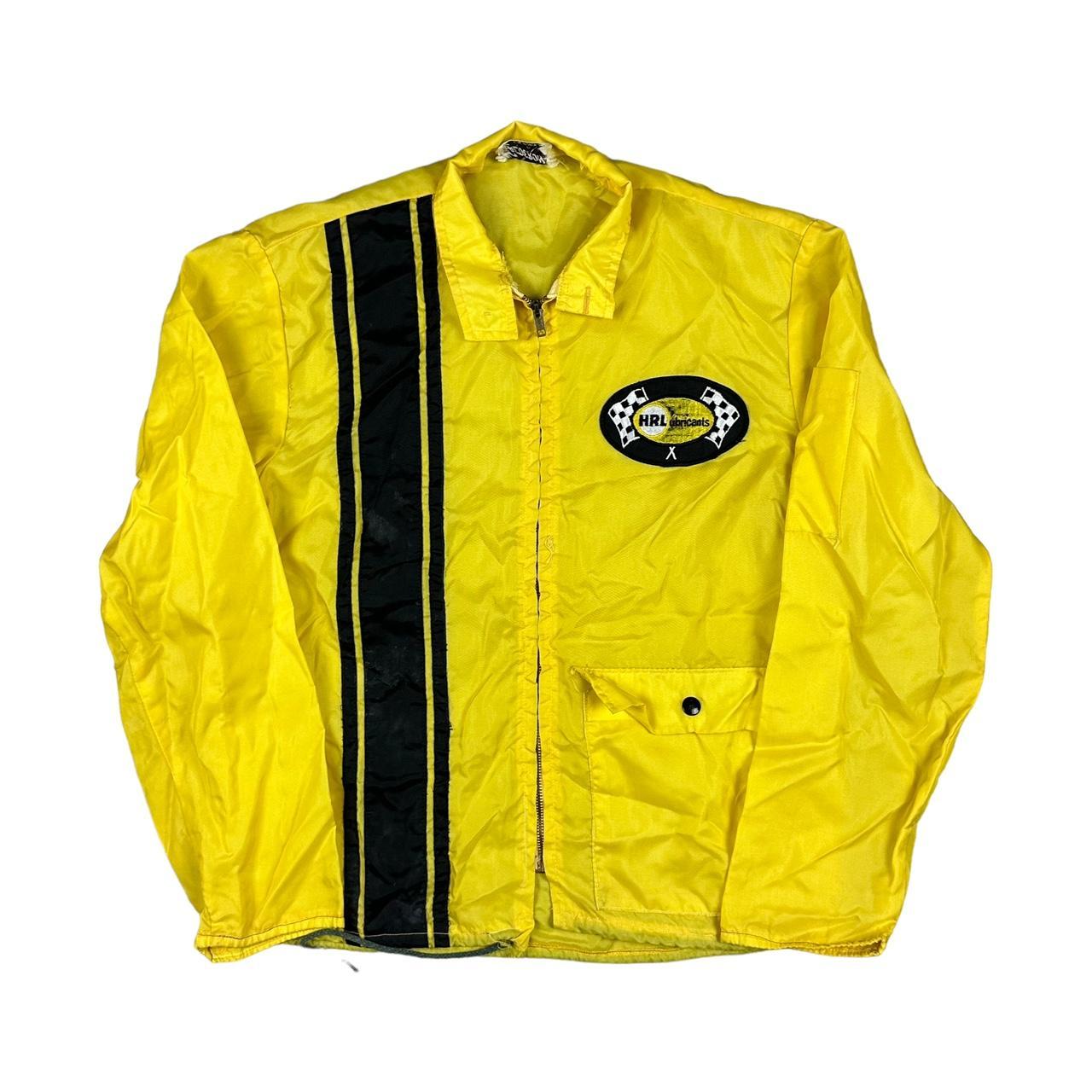 Vintage Motor Oil Racing Windbreaker Yellow with a... Depop
