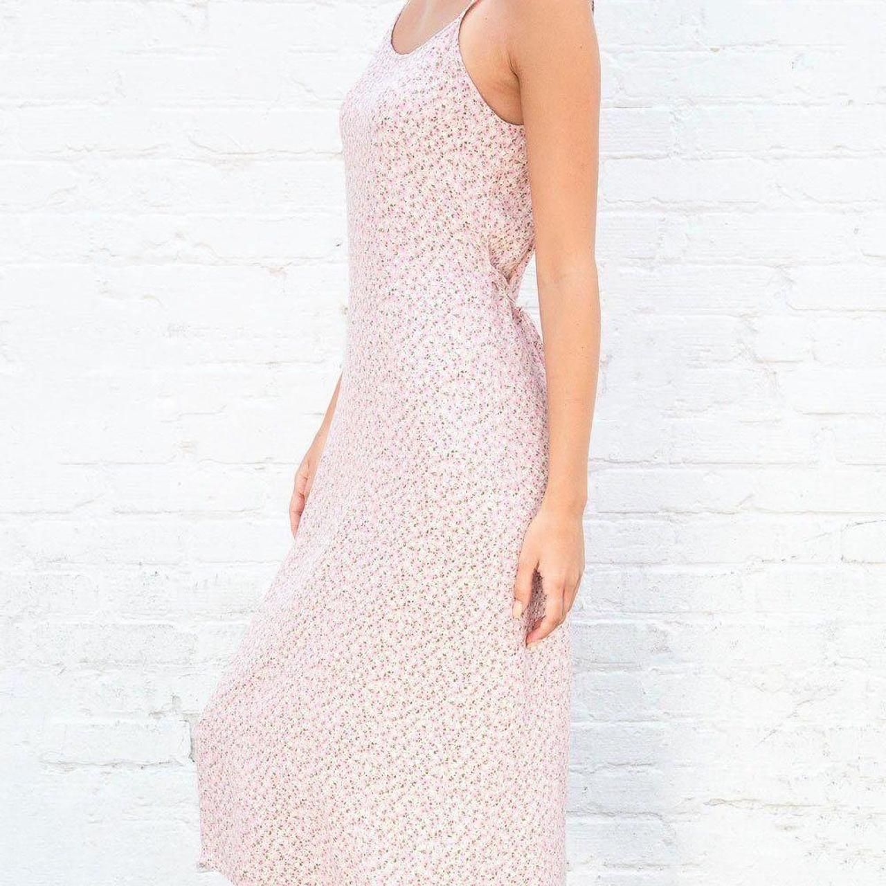 brandy melville long pink floral dress i think it’s... Depop