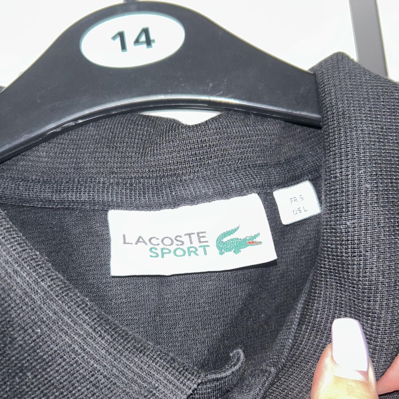 Black Lacoste sport polo shirt, worn once - Depop