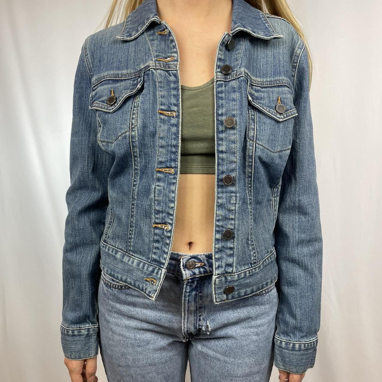 Calvin Klein jeans jacket Womens medium Dark... Depop