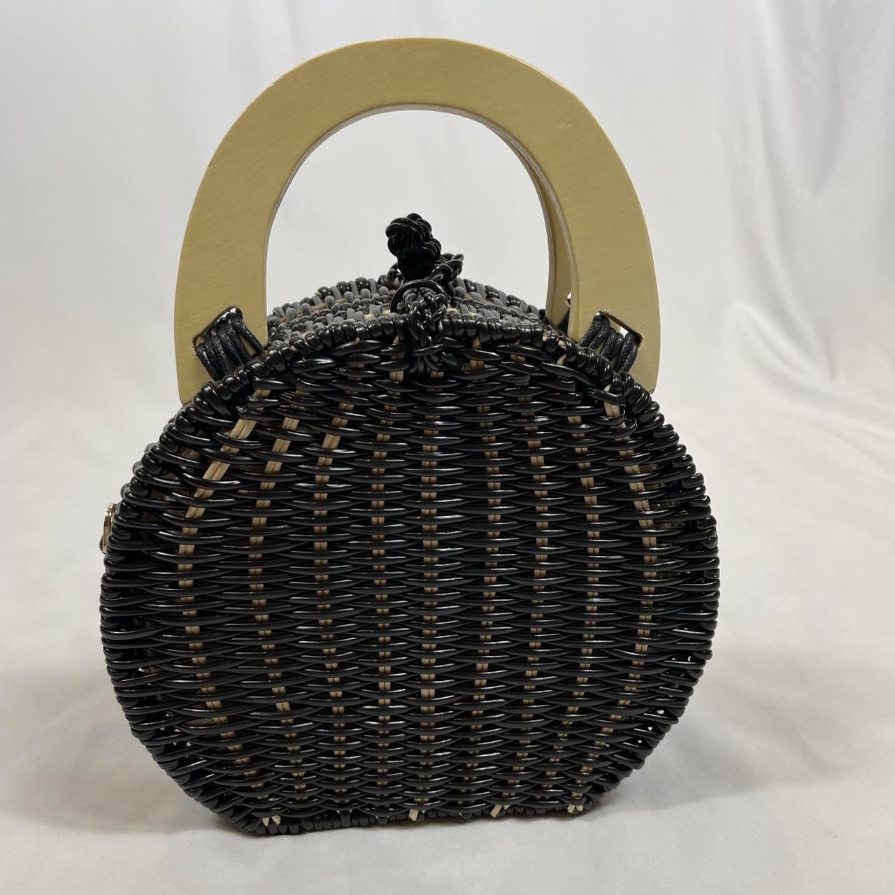 Black hotsell wicker purse