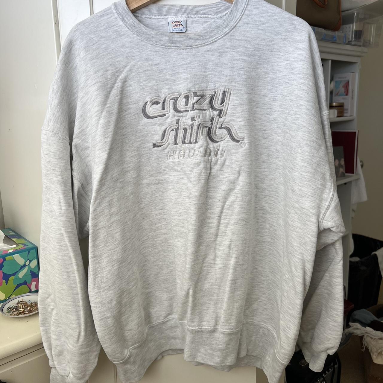 VINTAGE CRAZY SHIRTS HAWAII GREY CREWNECK size XL.... - Depop