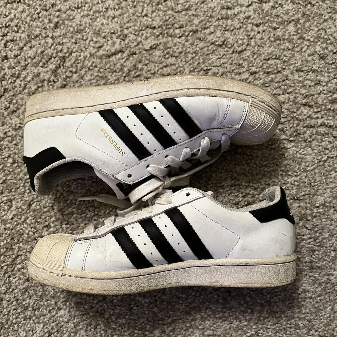 Adidas Originals Women's Black and White Trainers | Depop