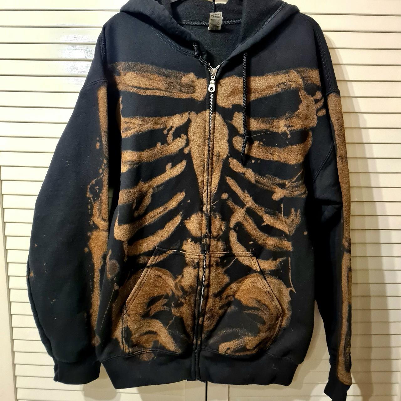 NEW DESIGNS AVAILABLE - Selling zip-up bleached... - Depop