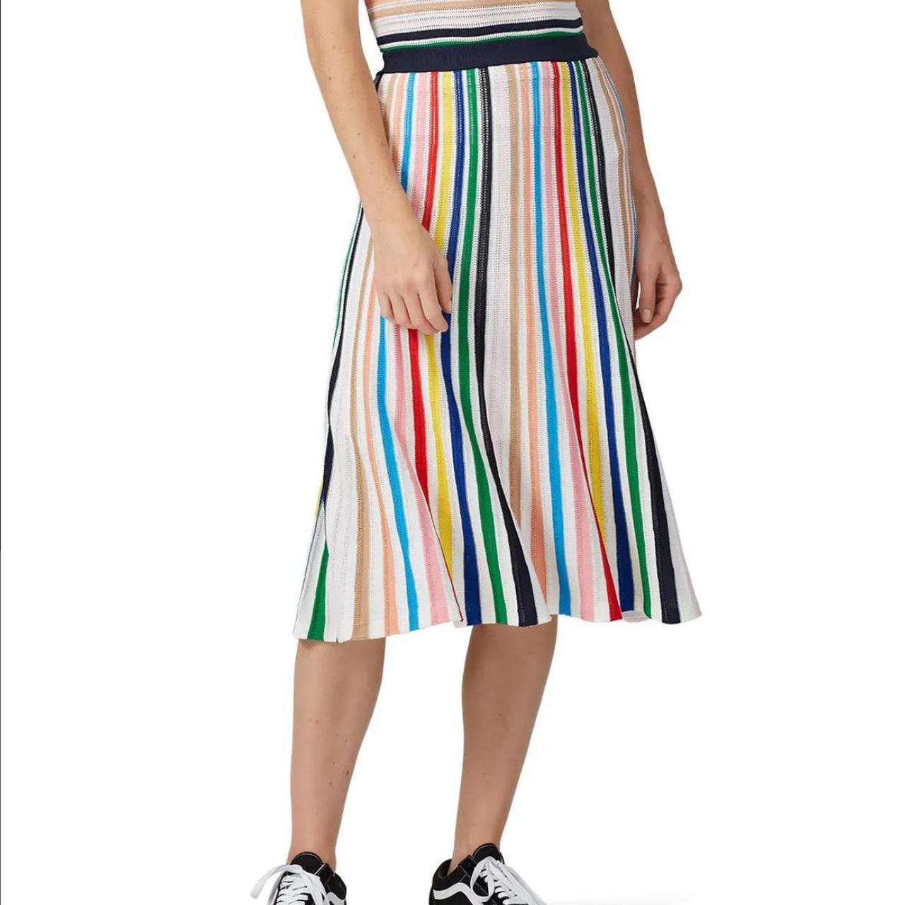 J crew rainbow stripe skirt hotsell