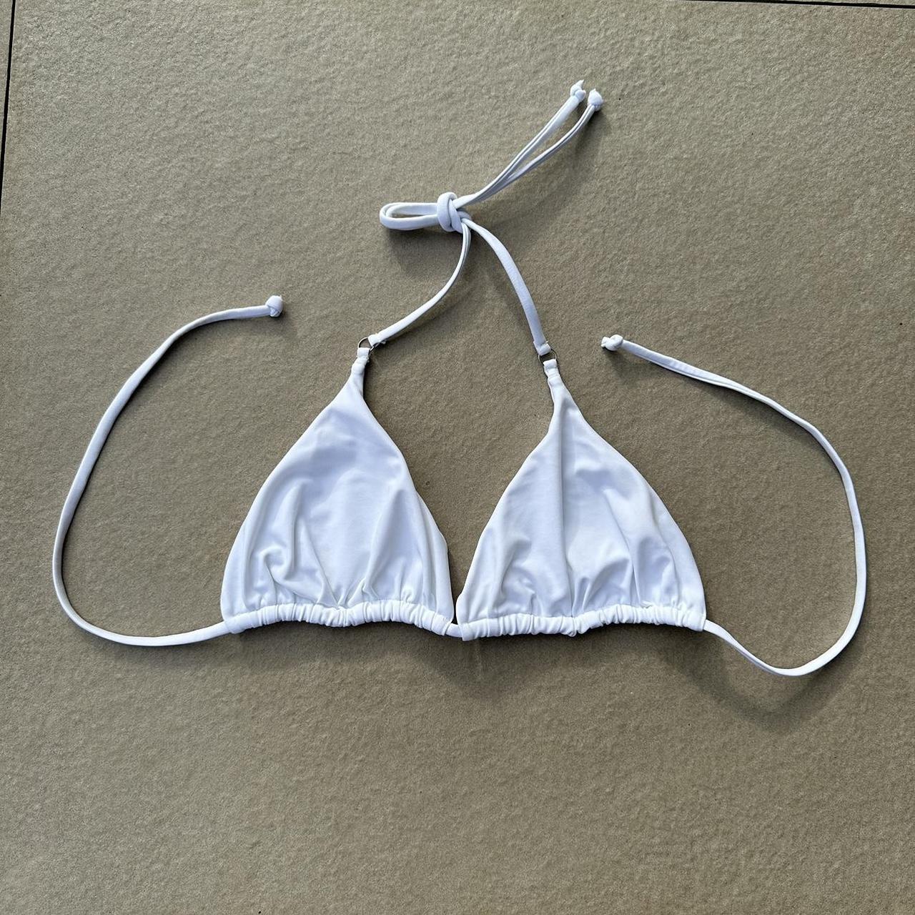 White string bikini top - Depop