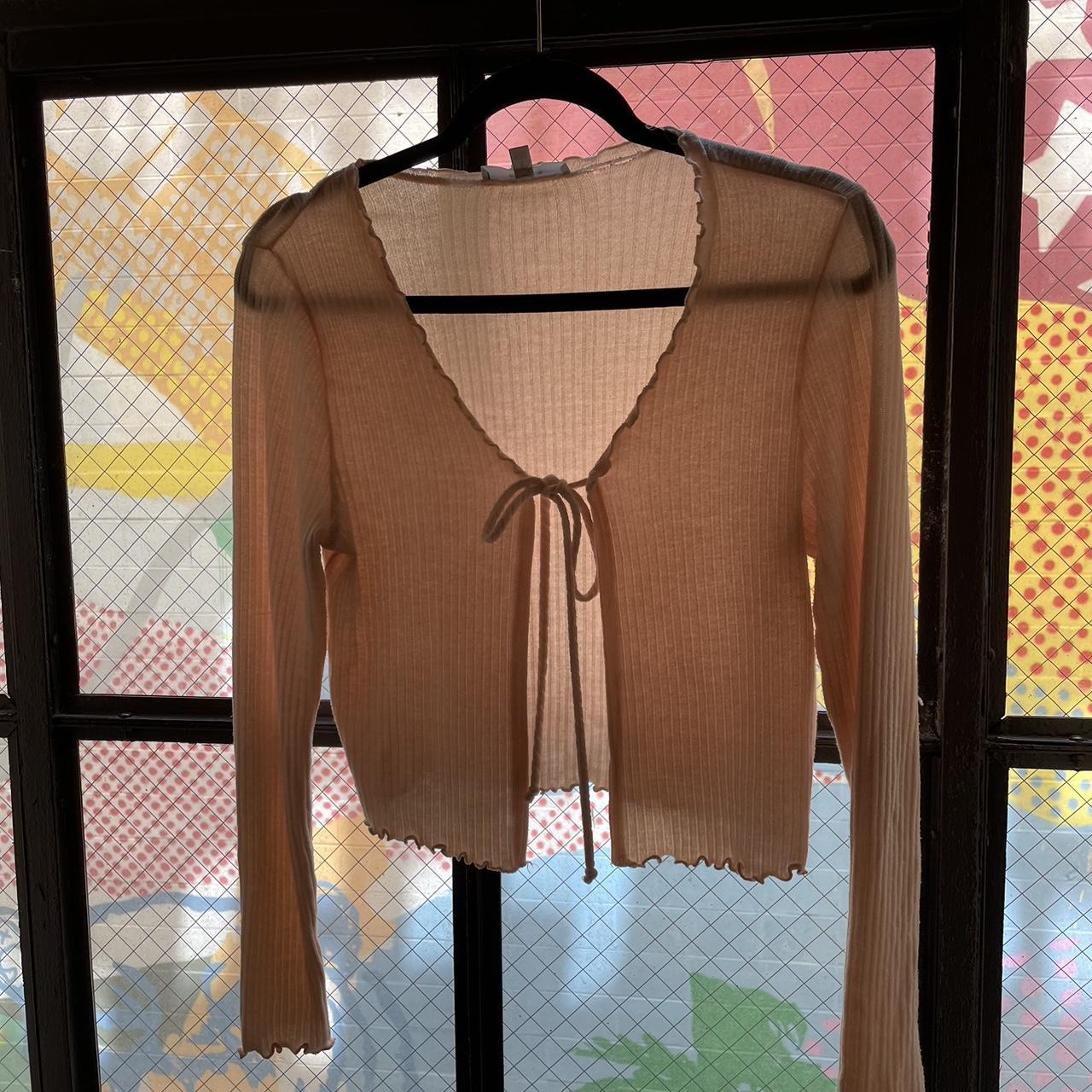 Tie Front Ribbed Crop Cardigan